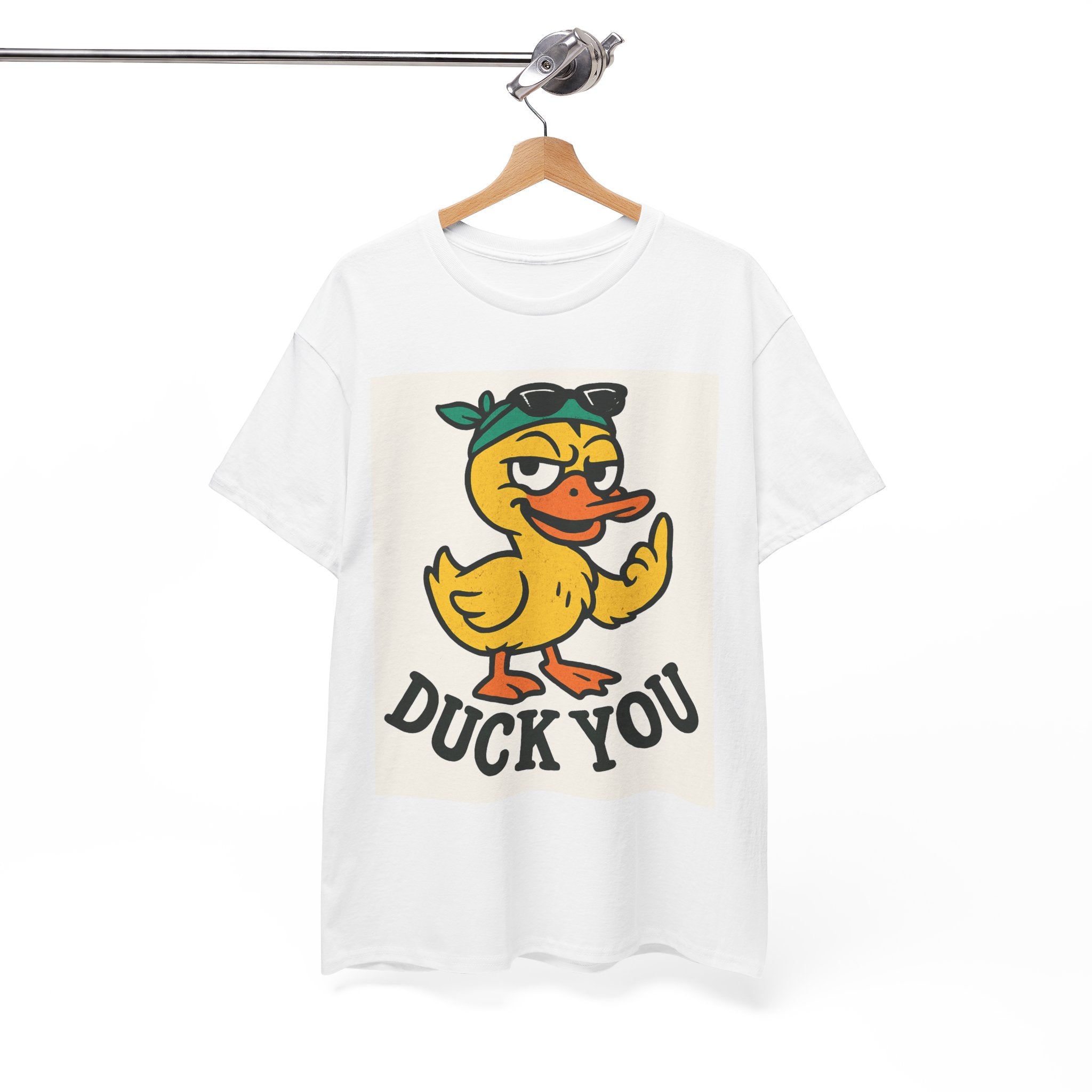 Funny Duck You Unisex Heavy Cotton Tee, Humorous T-Shirt, Casual Wear, Gift for Friends, Quirky Apparel, Duck Lover Gift