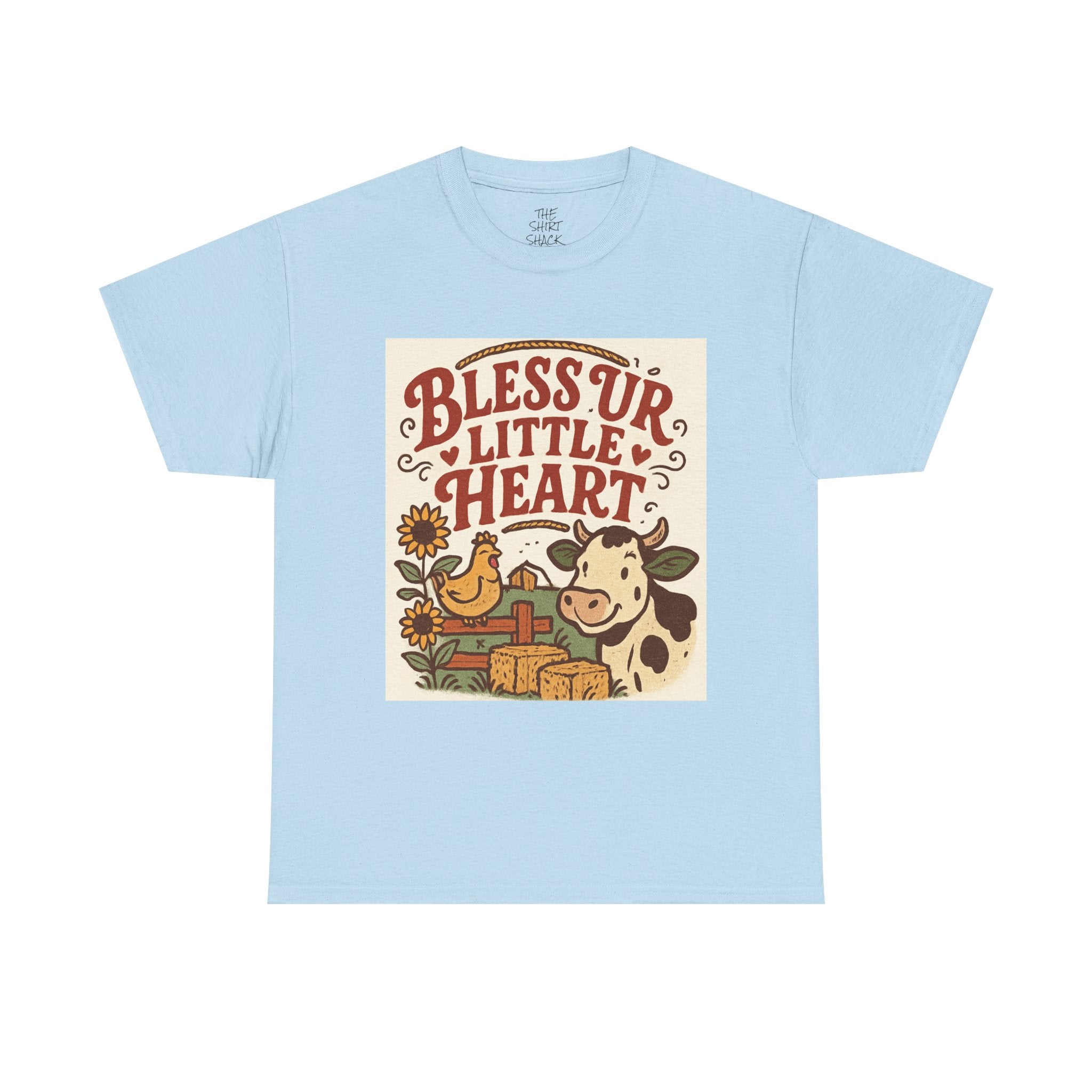 Bless Ur Little Heart T-Shirt, Farmhouse Style Tee, Country Chic Apparel, Gift for Animal Lovers, Perfect for Casual Days - THE SHIRT SHACK
