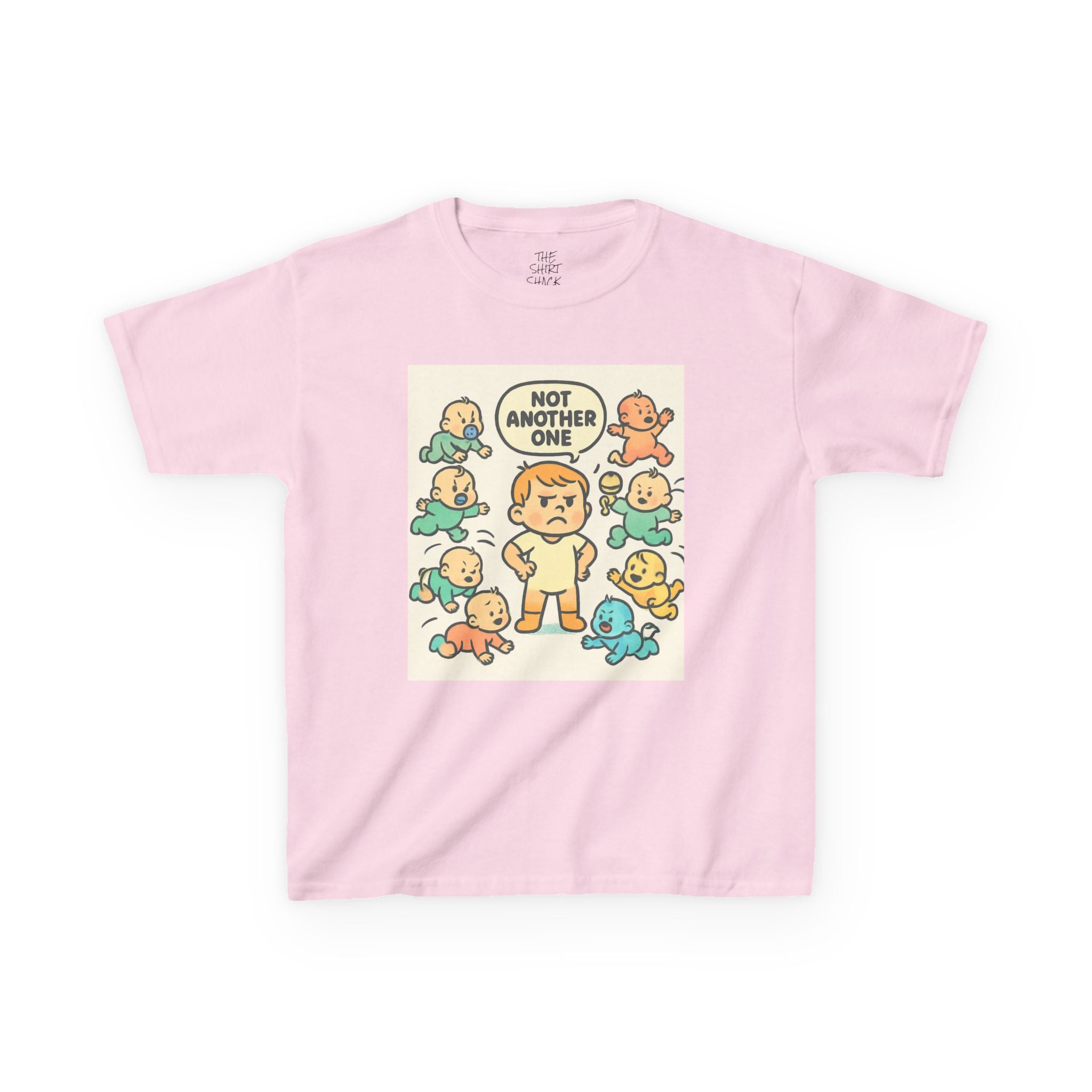 Funny Kids Tee, Kids Heavy Cotton T-Shirt, Gift for New Siblings, Cute Baby Theme Shirt, Playful Family Humor Outfit - THE SHIRT SHACK