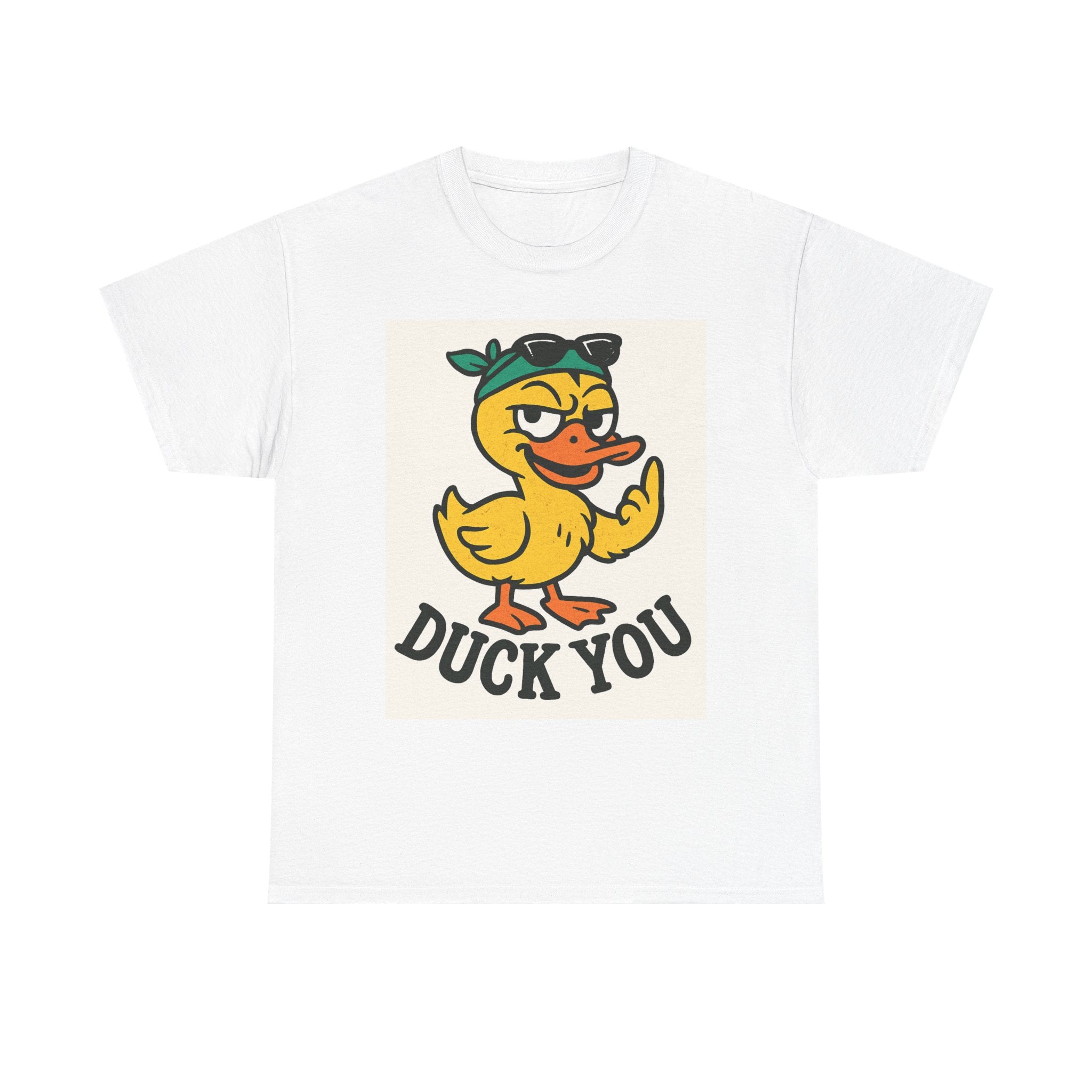 Funny Duck You Unisex Heavy Cotton Tee, Humorous T-Shirt, Casual Wear, Gift for Friends, Quirky Apparel, Duck Lover Gift