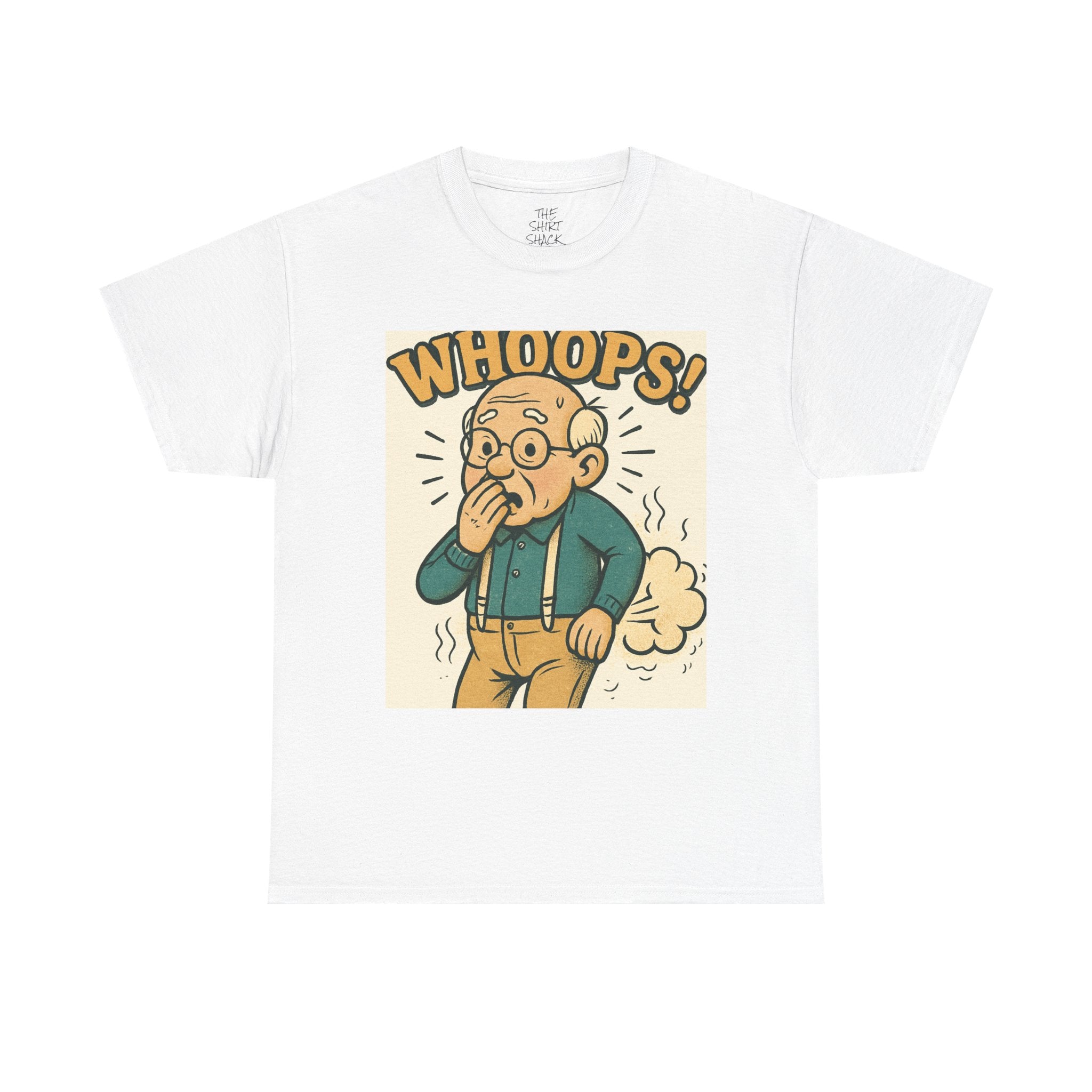 Funny Humor Tee, Whoops Graphic T-Shirt, Gag Gift for Dad, Unisex Cotton Tee, Casual Wear, Birthday Gift