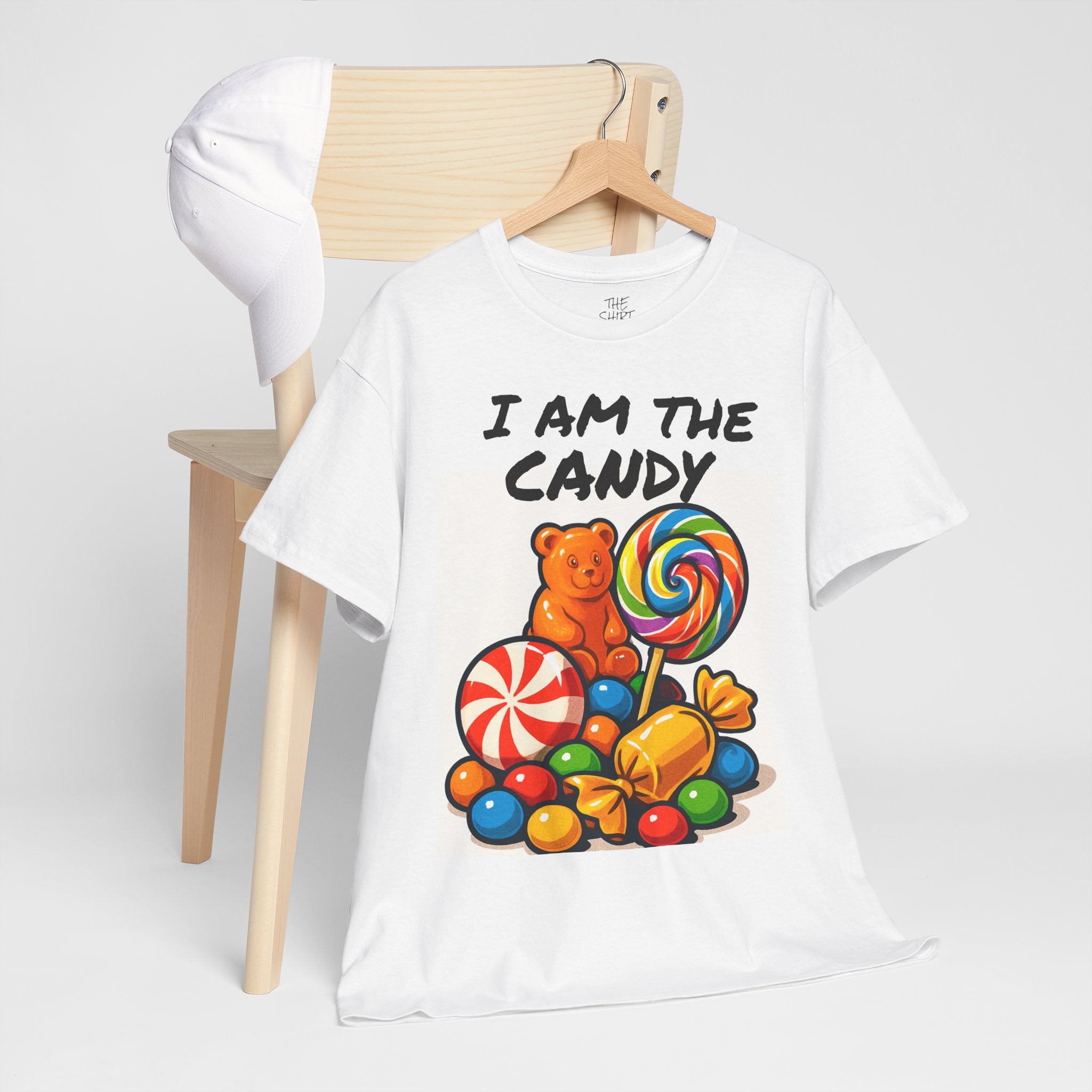 Candy-Themed Unisex Tee, Fun Gift for Sweet Tooth, Cute Casual Wear, Perfect for Birthdays, Halloween, Candy Lovers - THE SHIRT SHACK