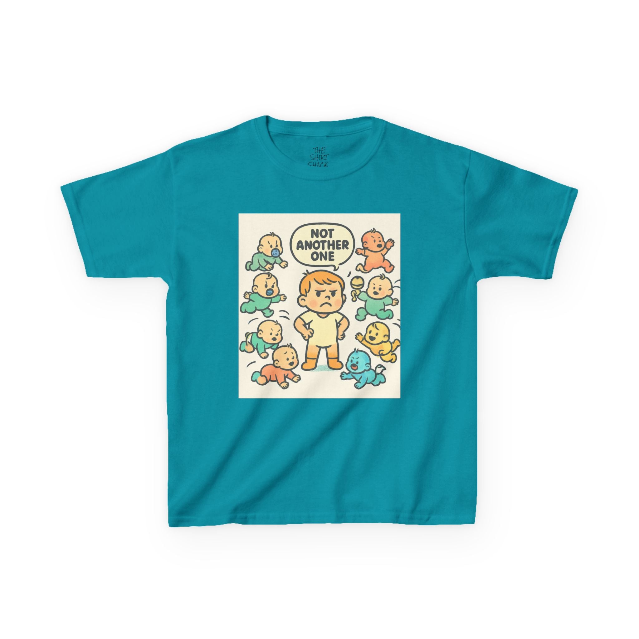 Funny Kids Tee, Kids Heavy Cotton T-Shirt, Gift for New Siblings, Cute Baby Theme Shirt, Playful Family Humor Outfit - THE SHIRT SHACK