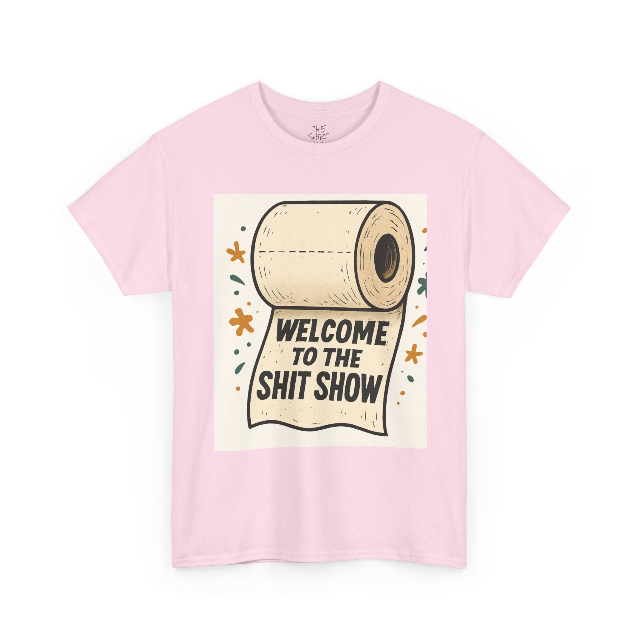 Unisex Heavy Cotton Tee - 'Welcome to the Shit Show' Funny Graphic Tee, Humorous Gift for Friends, Casual Wear, Party Shirt, Everyday [...] - THE SHIRT SHACK