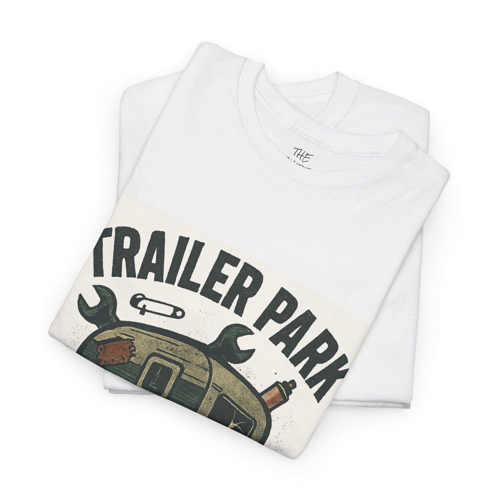 Trailer Park Thuggin' Unisex Heavy Cotton Tee - Casual Wear, Gift for Campers, Funny Shirt, Outdoor Apparel, RV Lifestyle