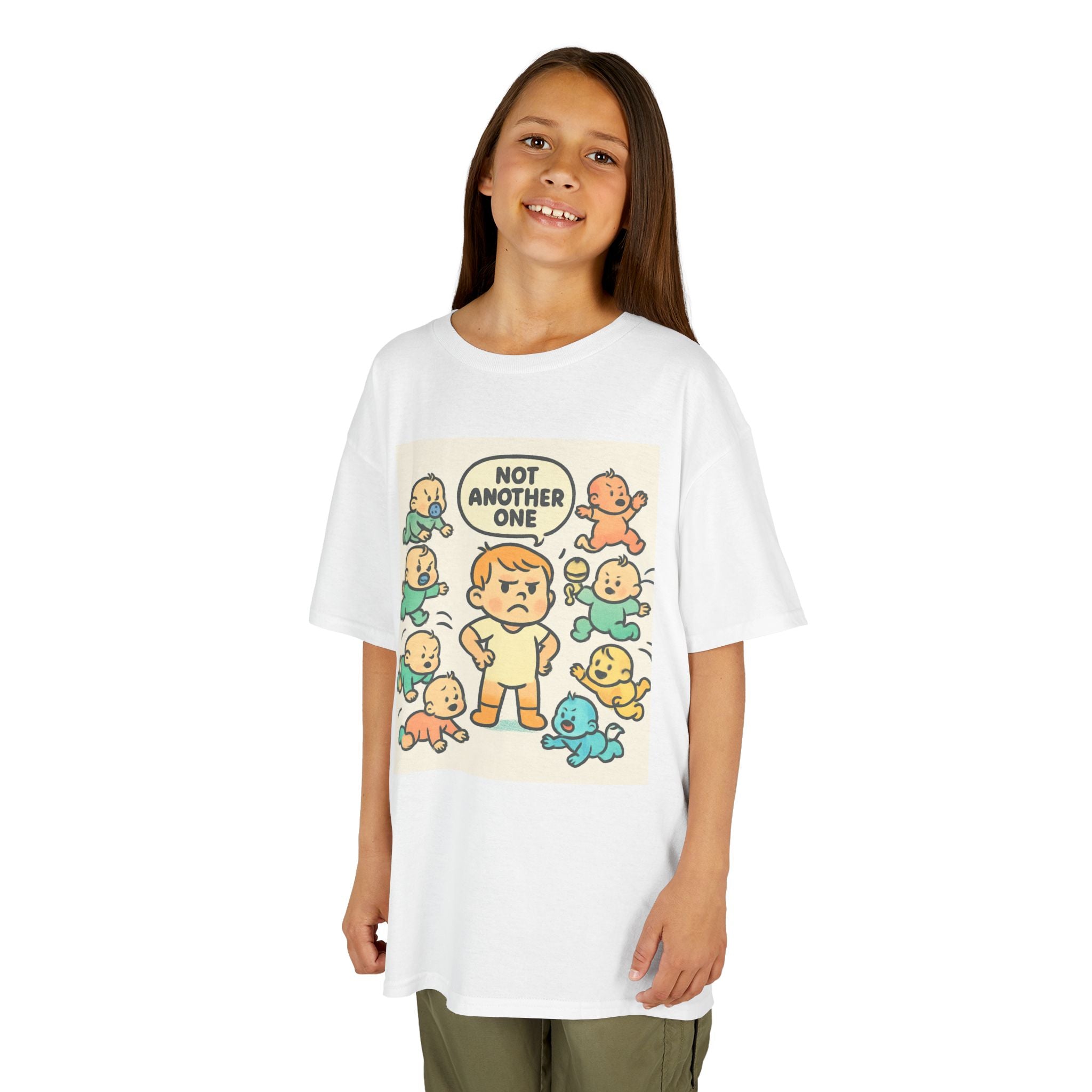 Funny Kids Tee, Kids Heavy Cotton T-Shirt, Gift for New Siblings, Cute Baby Theme Shirt, Playful Family Humor Outfit - THE SHIRT SHACK