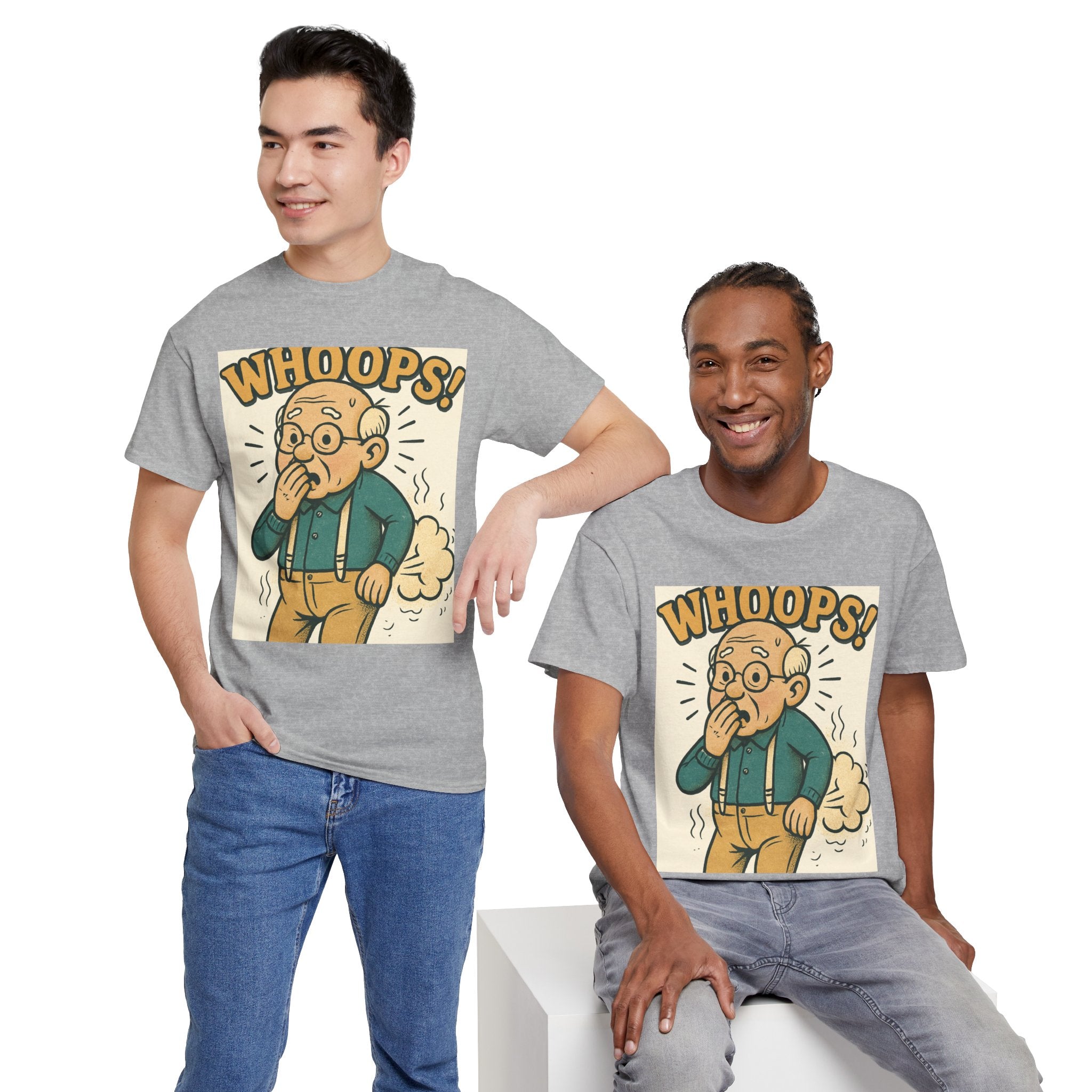 Funny Humor Tee, Whoops Graphic T-Shirt, Gag Gift for Dad, Unisex Cotton Tee, Casual Wear, Birthday Gift