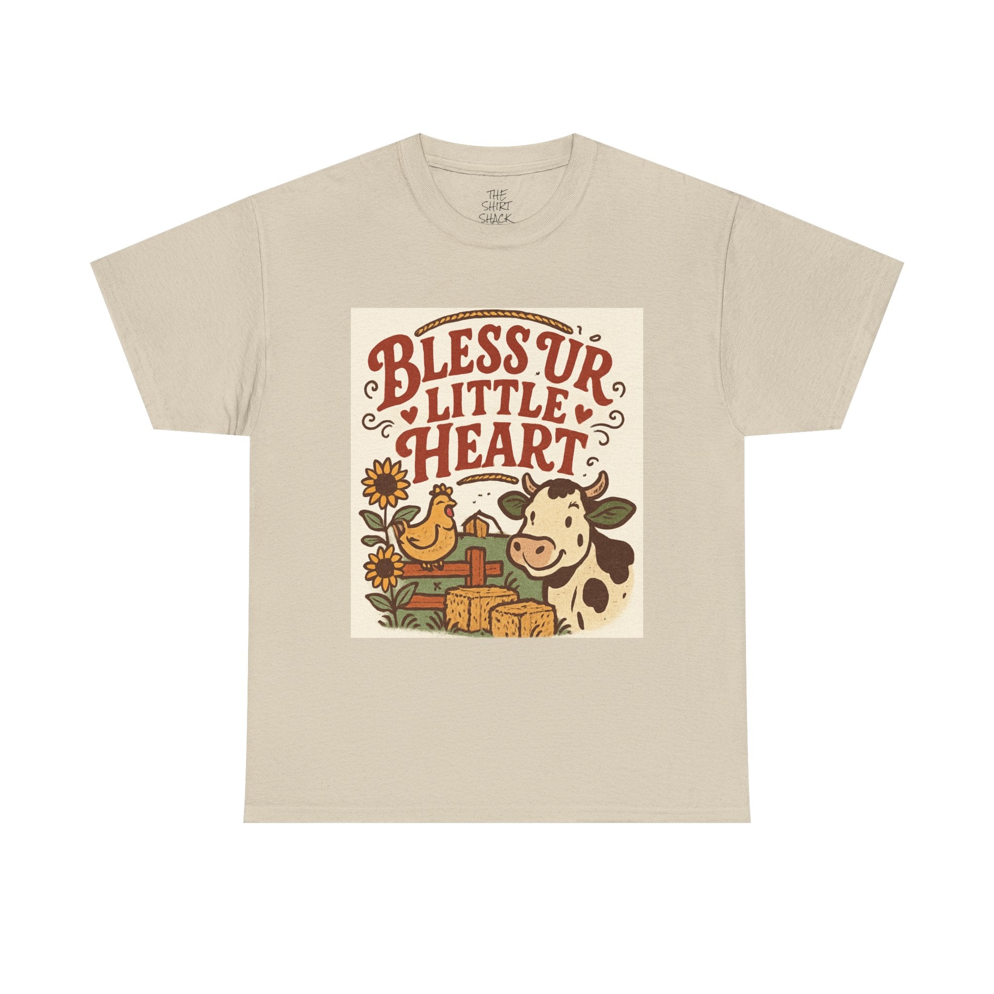 Bless Ur Little Heart T-Shirt, Farmhouse Style Tee, Country Chic Apparel, Gift for Animal Lovers, Perfect for Casual Days - THE SHIRT SHACK