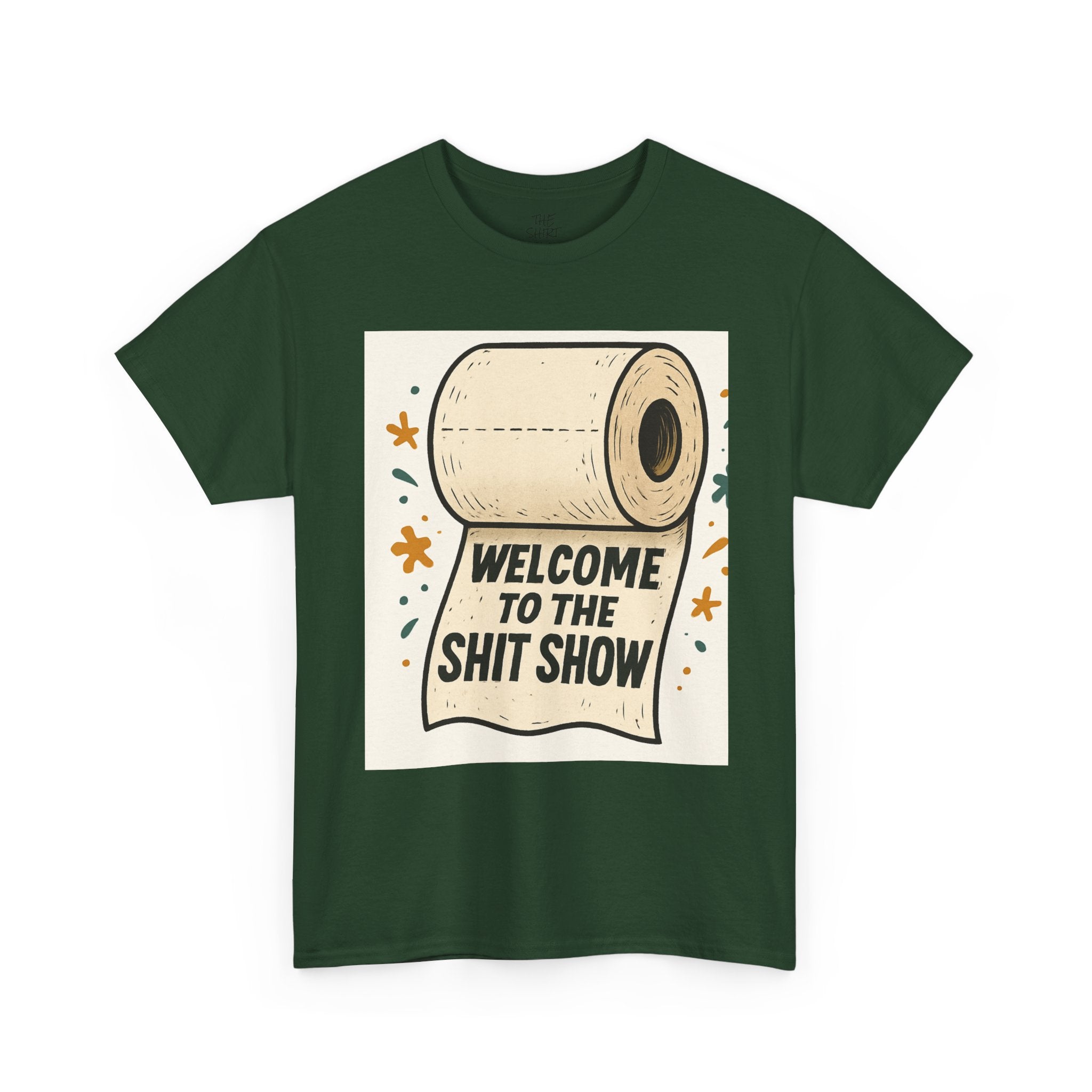 Unisex Heavy Cotton Tee - 'Welcome to the Shit Show' Funny Graphic Tee, Humorous Gift for Friends, Casual Wear, Party Shirt, Everyday [...] - THE SHIRT SHACK