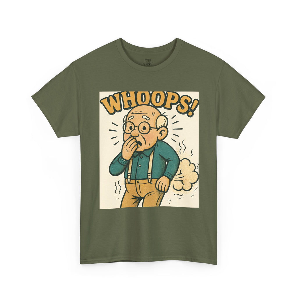 Funny Humor Tee, Whoops Graphic T-Shirt, Gag Gift for Dad, Unisex Cotton Tee, Casual Wear, Birthday Gift