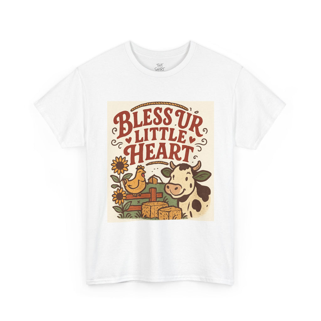 Bless Ur Little Heart T-Shirt, Farmhouse Style Tee, Country Chic Apparel, Gift for Animal Lovers, Perfect for Casual Days - THE SHIRT SHACK
