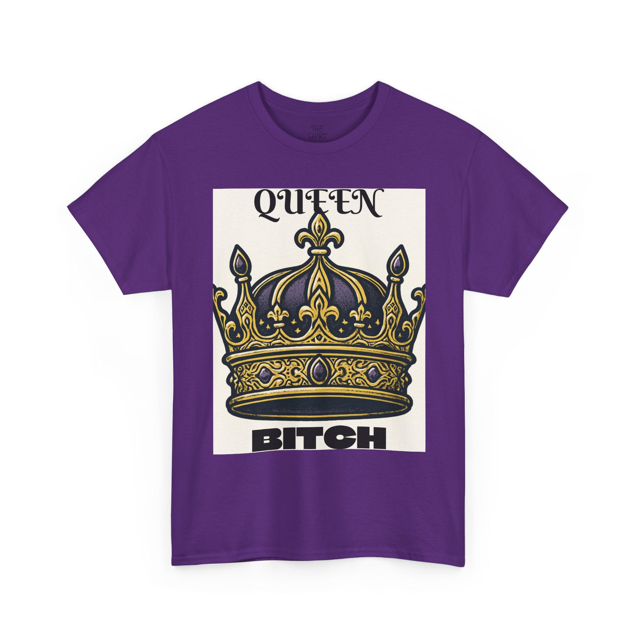 Queen Bitch Graphic Tee, Unisex Heavy Cotton Shirt, Empowering T-shirt, Bold Fashion Statement, Perfect Gift for Her, Casual Everyday Wear - THE SHIRT SHACK
