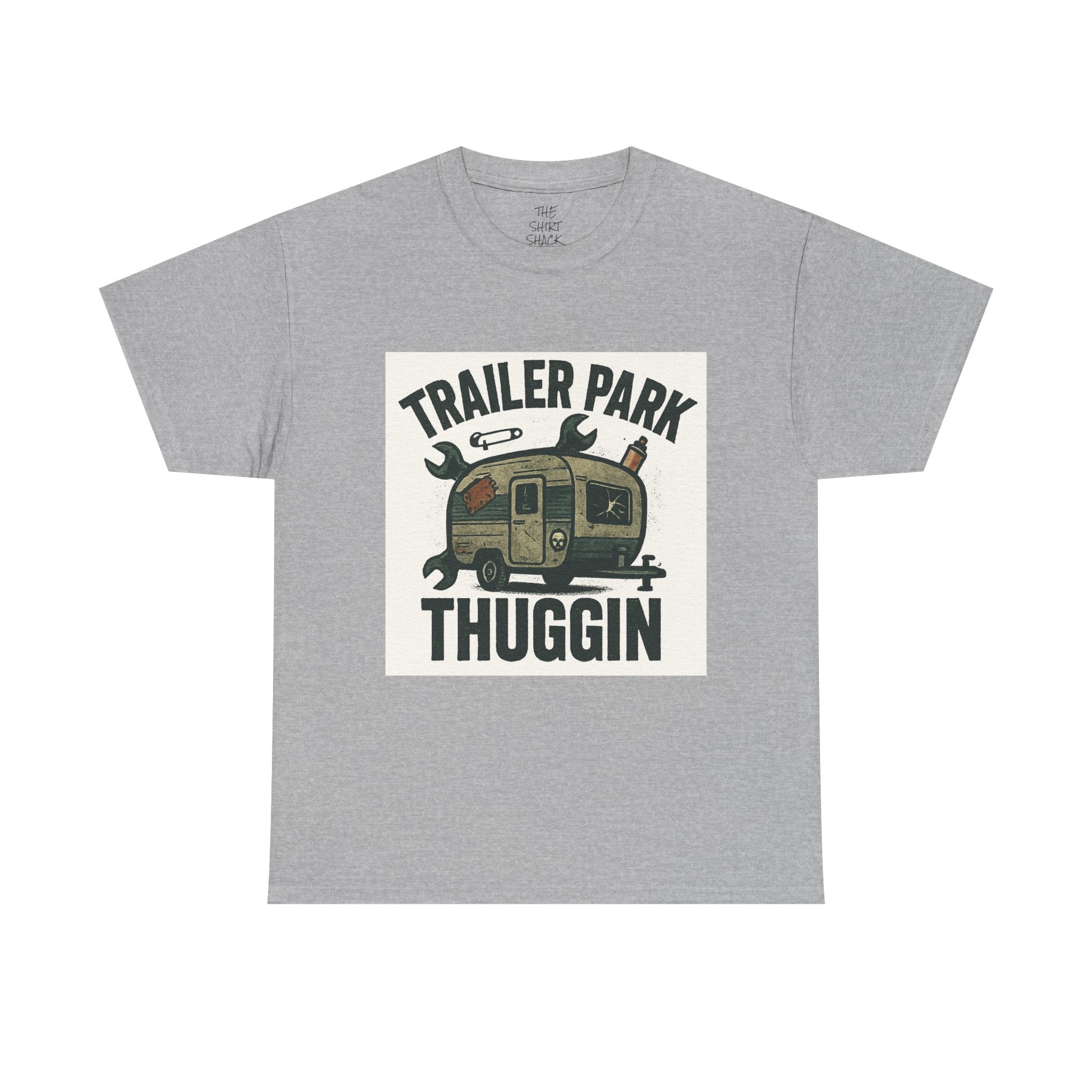 Trailer Park Thuggin' Unisex Heavy Cotton Tee - Casual Wear, Gift for Campers, Funny Shirt, Outdoor Apparel, RV Lifestyle