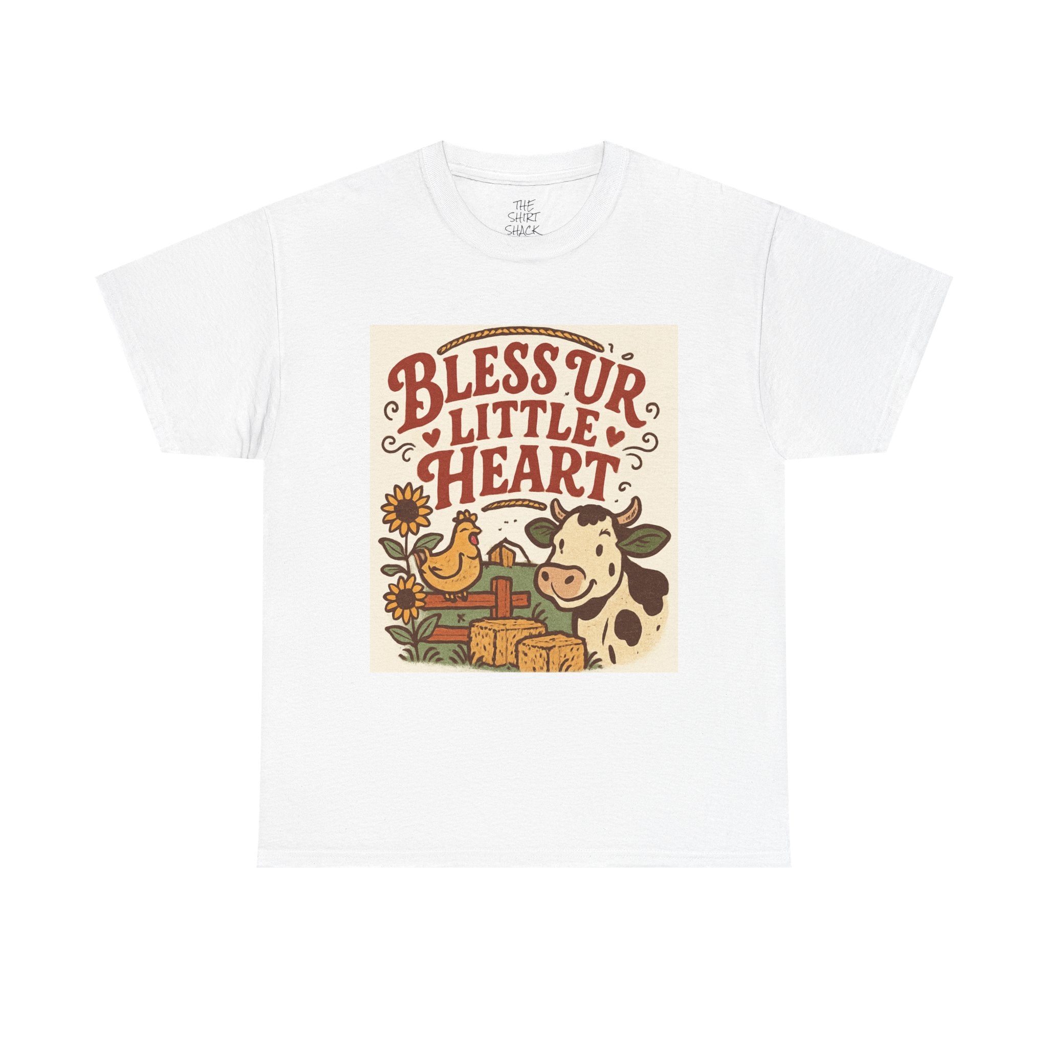 Bless Ur Little Heart T-Shirt, Farmhouse Style Tee, Country Chic Apparel, Gift for Animal Lovers, Perfect for Casual Days - THE SHIRT SHACK