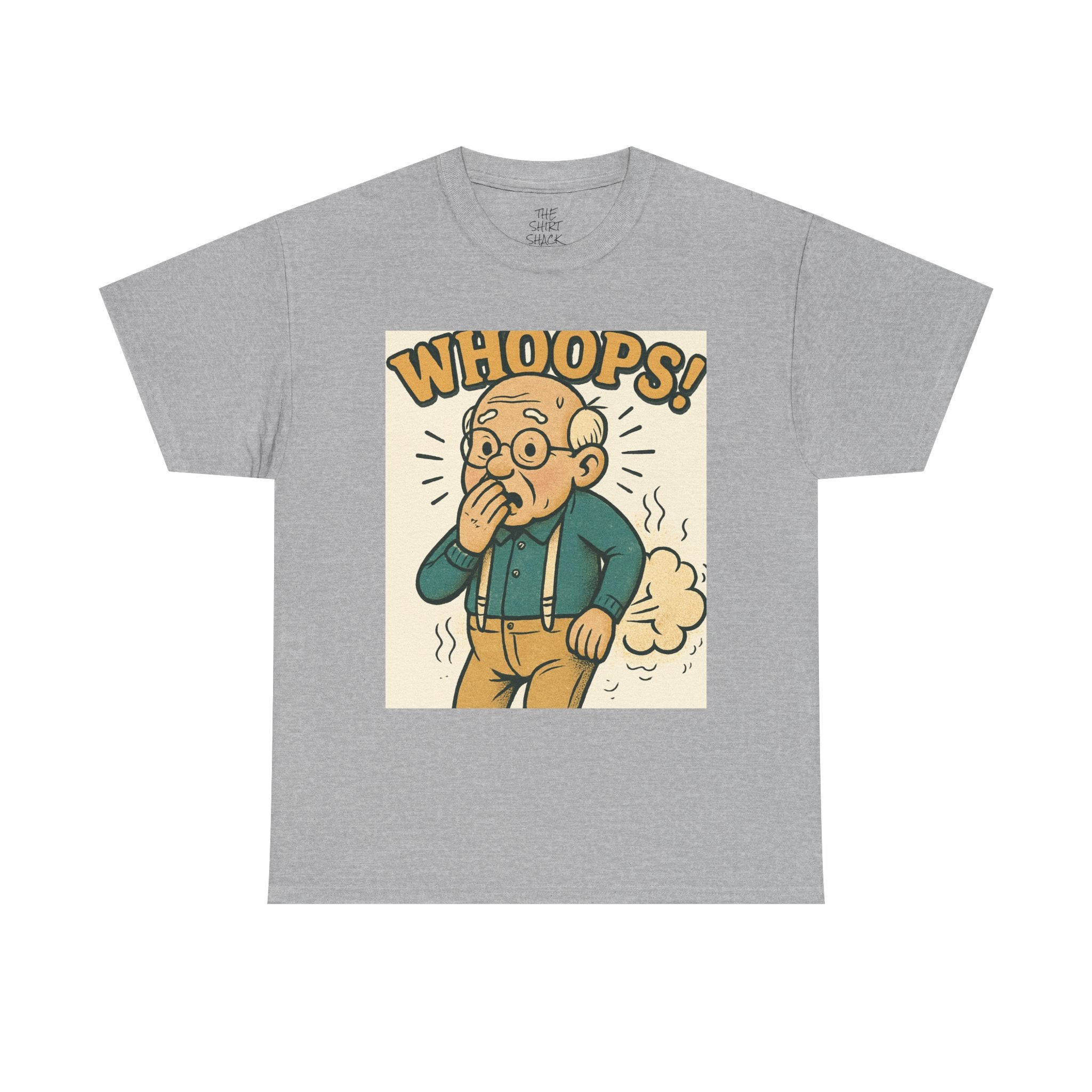 Funny Humor Tee, Whoops Graphic T-Shirt, Gag Gift for Dad, Unisex Cotton Tee, Casual Wear, Birthday Gift