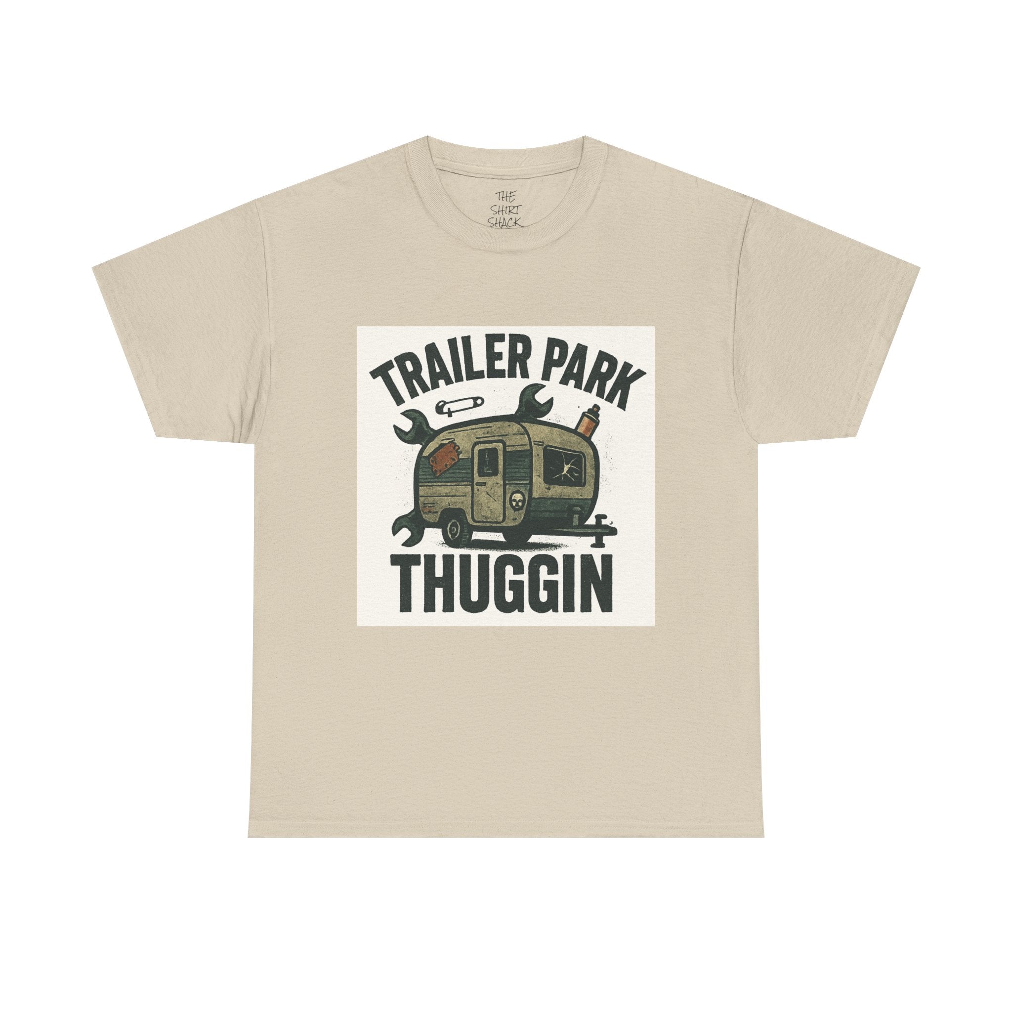 Trailer Park Thuggin' Unisex Heavy Cotton Tee - Casual Wear, Gift for Campers, Funny Shirt, Outdoor Apparel, RV Lifestyle