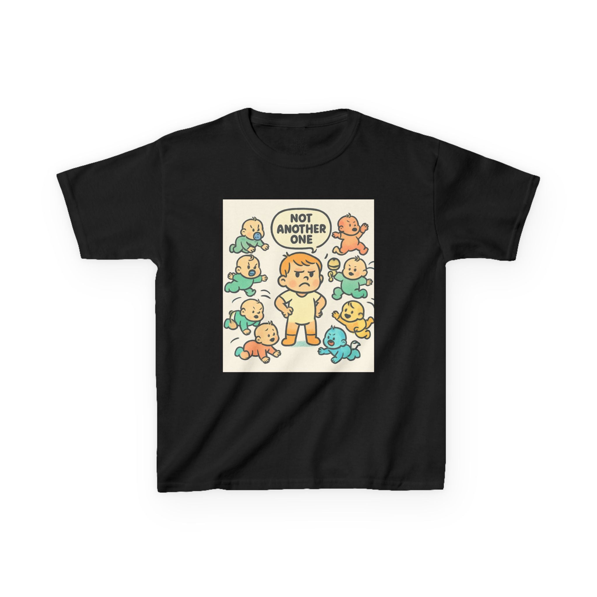 Funny Kids Tee, Kids Heavy Cotton T-Shirt, Gift for New Siblings, Cute Baby Theme Shirt, Playful Family Humor Outfit - THE SHIRT SHACK
