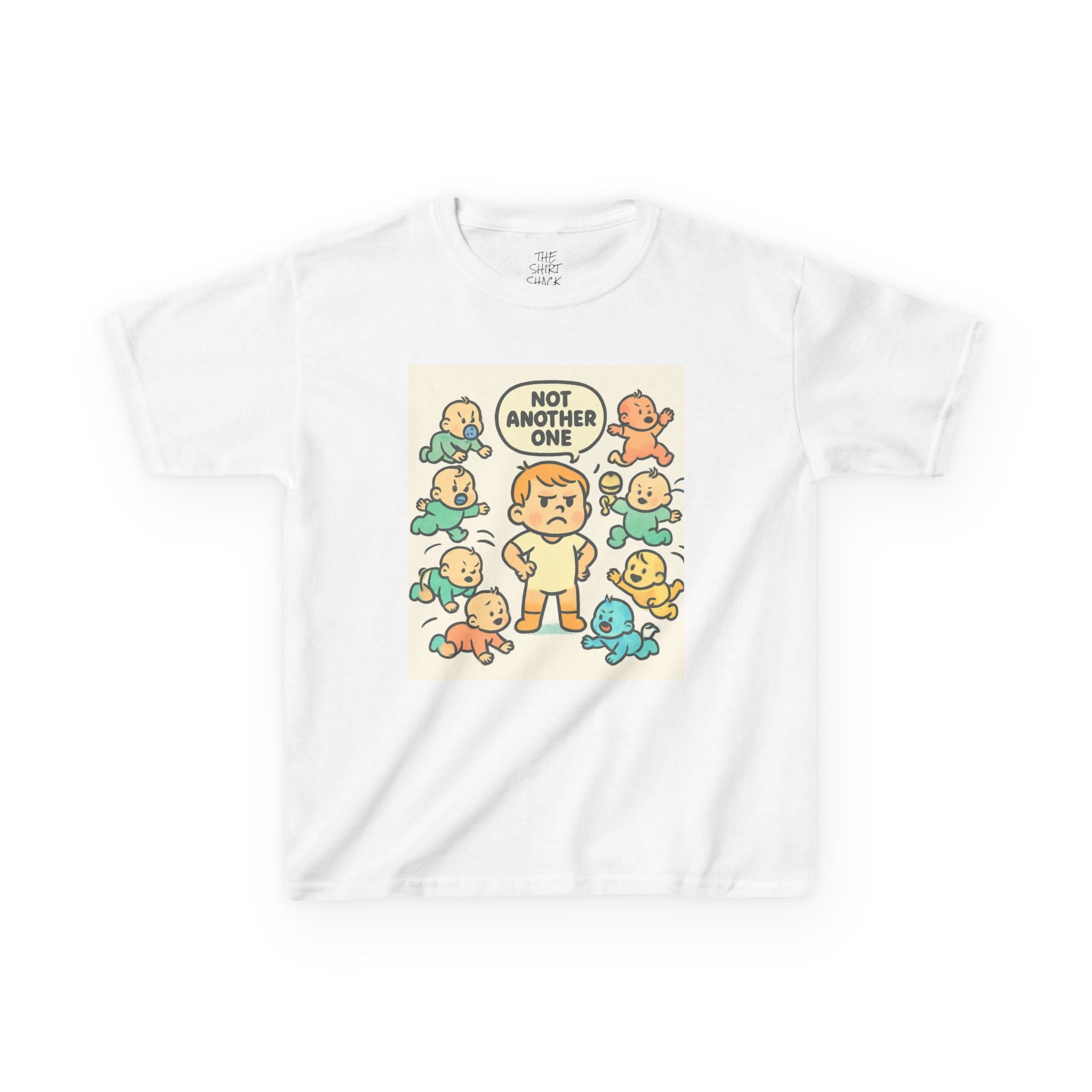 Funny Kids Tee, Kids Heavy Cotton T-Shirt, Gift for New Siblings, Cute Baby Theme Shirt, Playful Family Humor Outfit - THE SHIRT SHACK