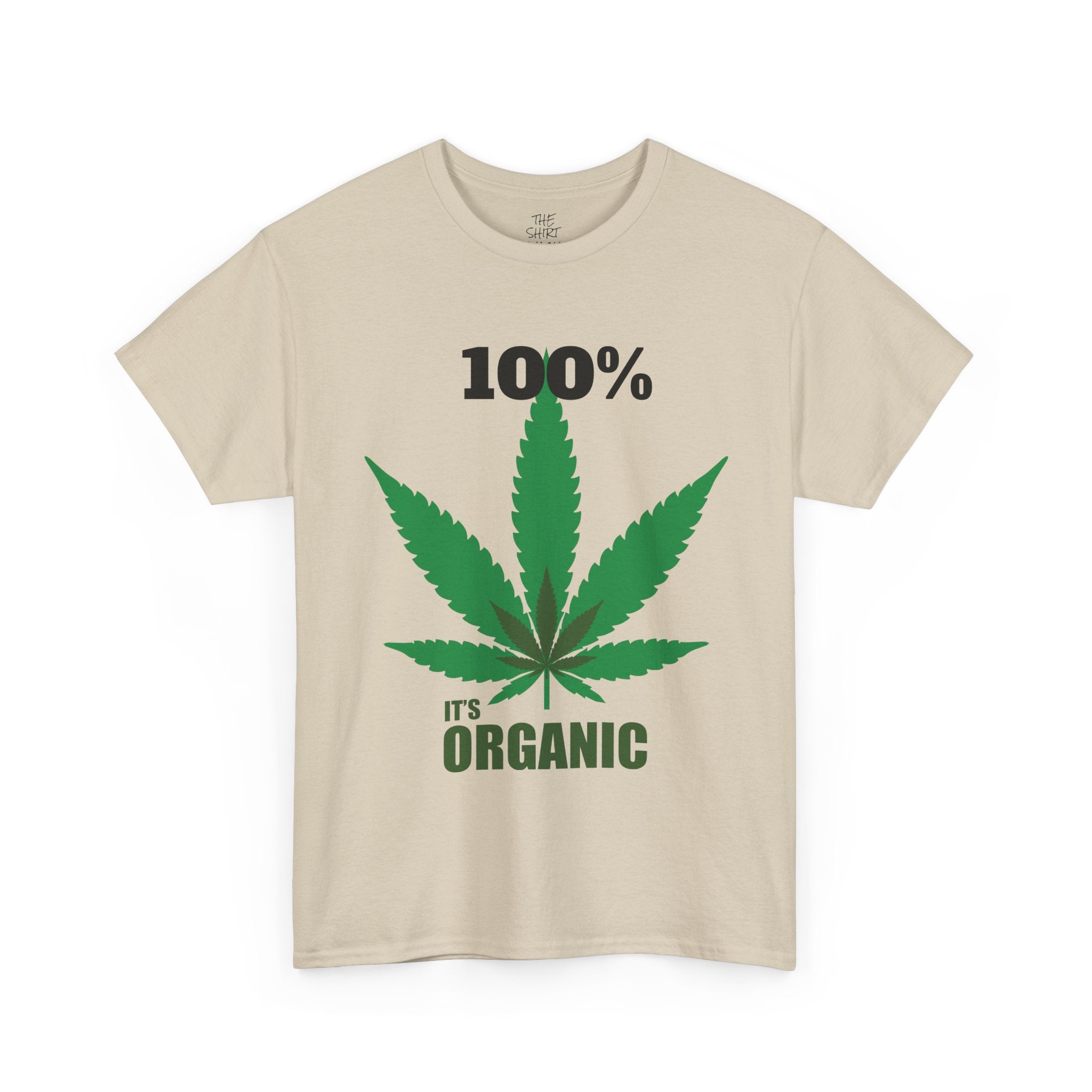 Organic Cannabis Leaf Unisex Heavy Cotton Tee | Eco-Friendly Shirt for Nature Lovers, Gift for 420 Celebrations, Casual Wear, [...] - THE SHIRT SHACK