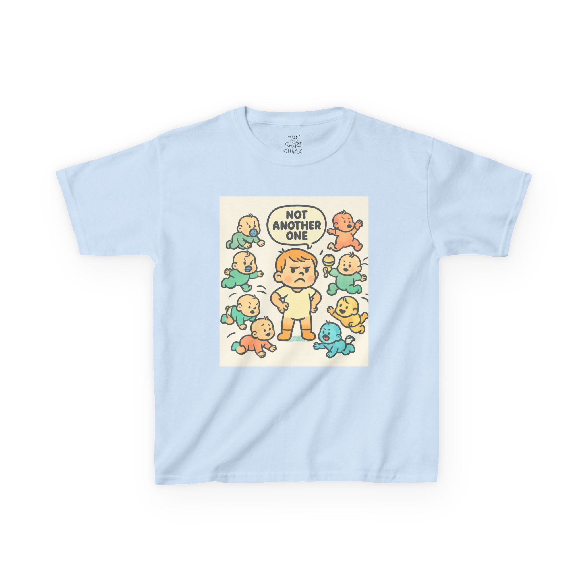 Funny Kids Tee, Kids Heavy Cotton T-Shirt, Gift for New Siblings, Cute Baby Theme Shirt, Playful Family Humor Outfit - THE SHIRT SHACK