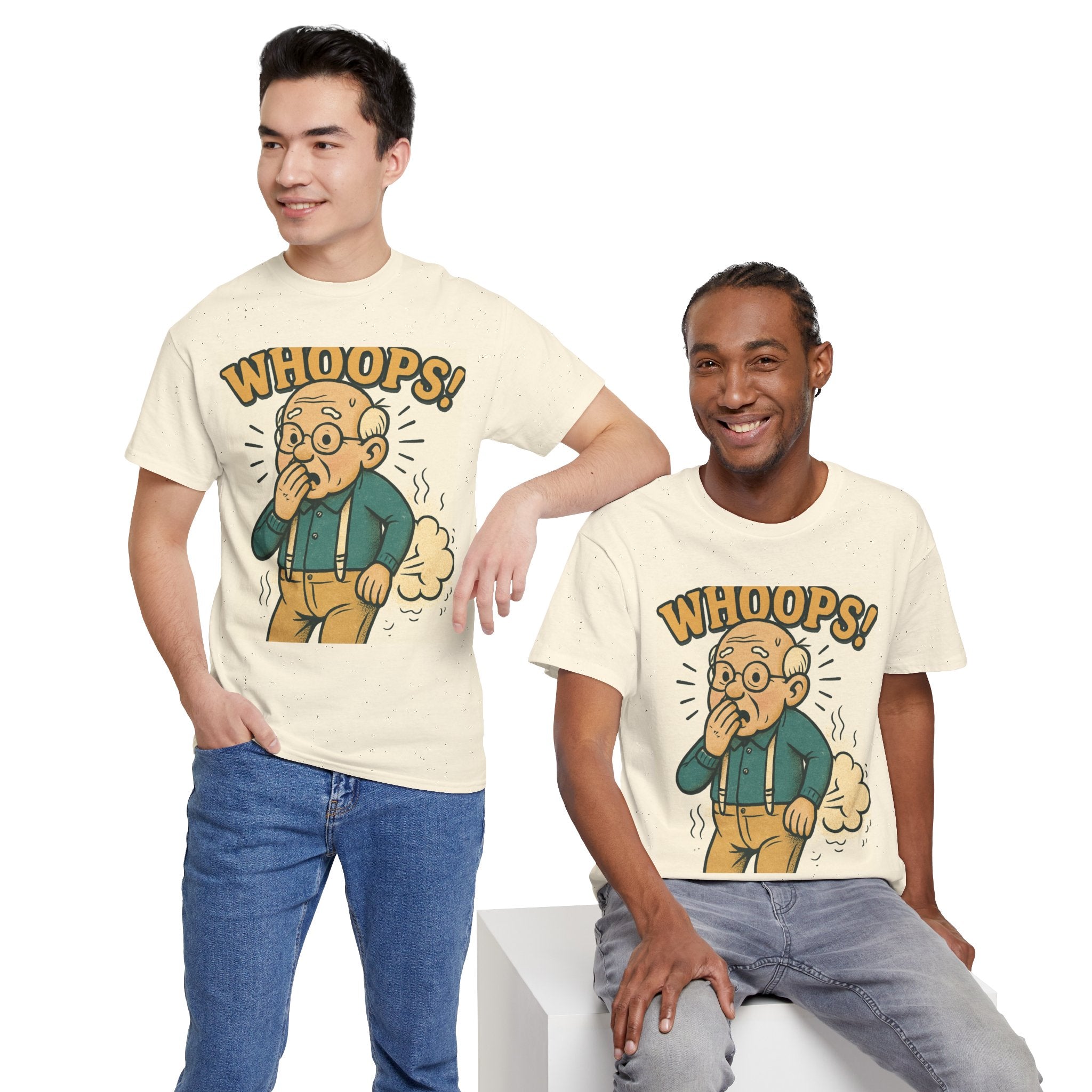 Funny Humor Tee, Whoops Graphic T-Shirt, Gag Gift for Dad, Unisex Cotton Tee, Casual Wear, Birthday Gift