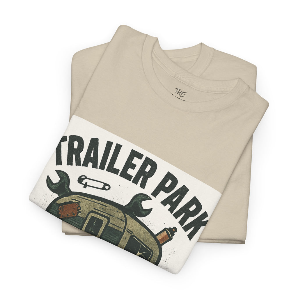 Trailer Park Thuggin' Unisex Heavy Cotton Tee - Casual Wear, Gift for Campers, Funny Shirt, Outdoor Apparel, RV Lifestyle