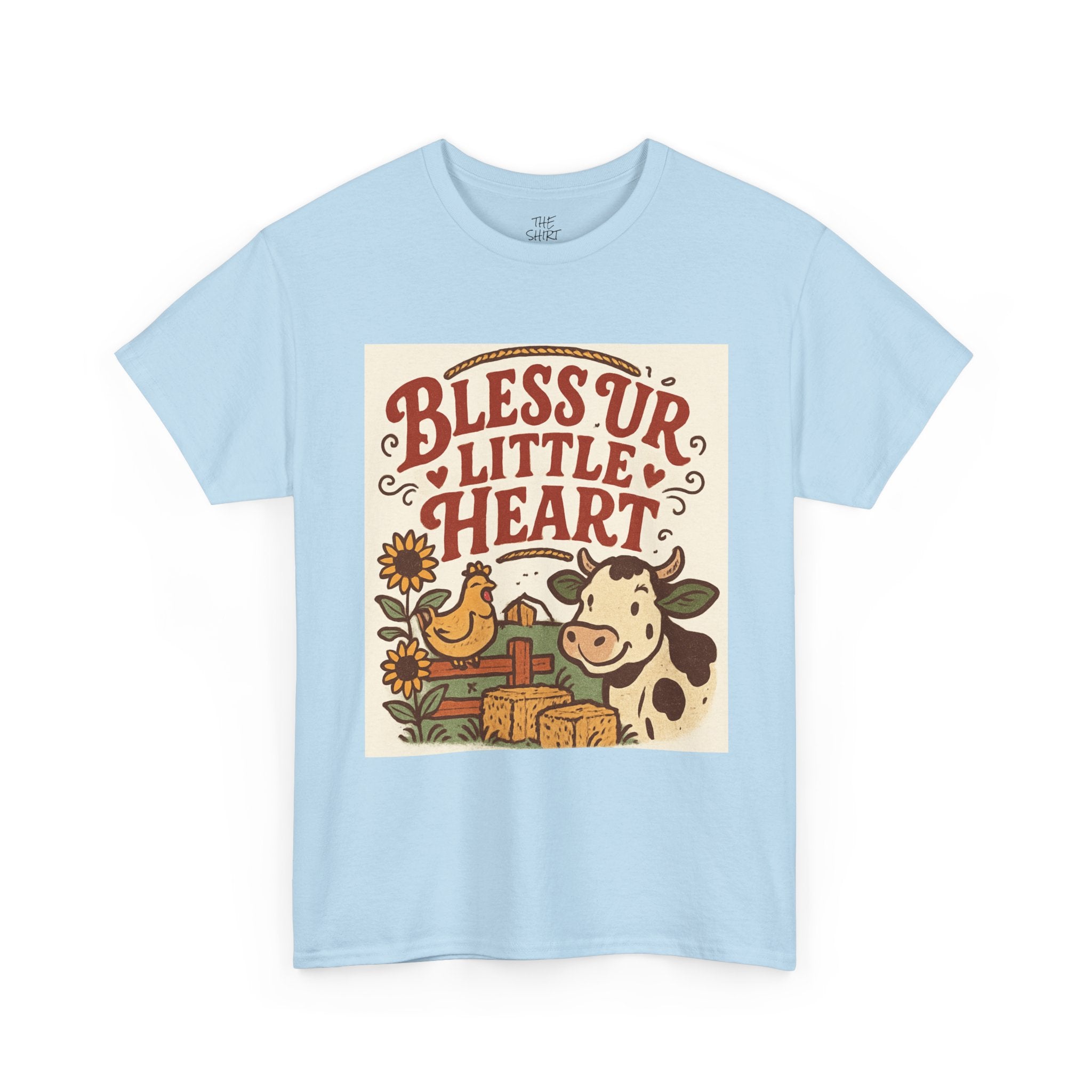 Bless Ur Little Heart T-Shirt, Farmhouse Style Tee, Country Chic Apparel, Gift for Animal Lovers, Perfect for Casual Days - THE SHIRT SHACK