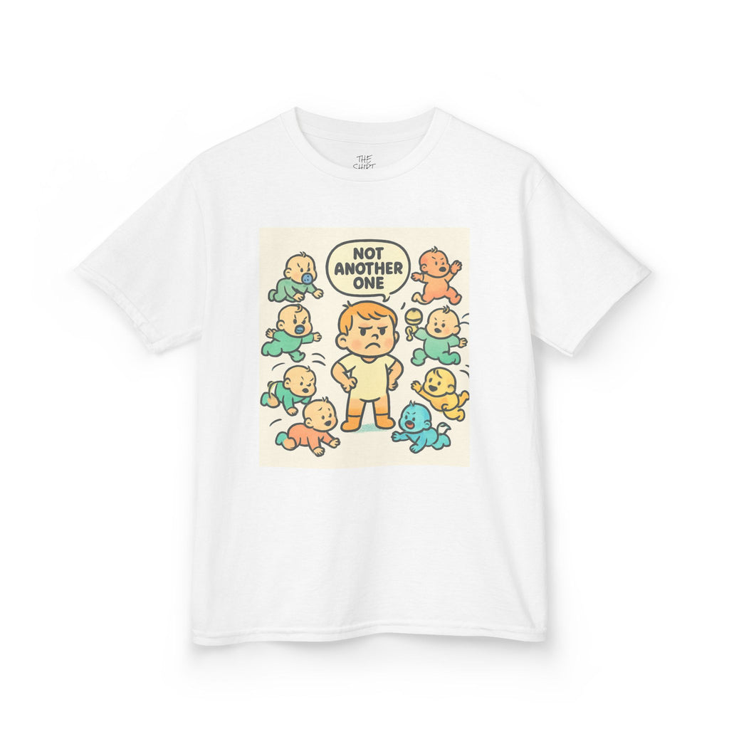 Funny Kids Tee, Kids Heavy Cotton T-Shirt, Gift for New Siblings, Cute Baby Theme Shirt, Playful Family Humor Outfit - THE SHIRT SHACK