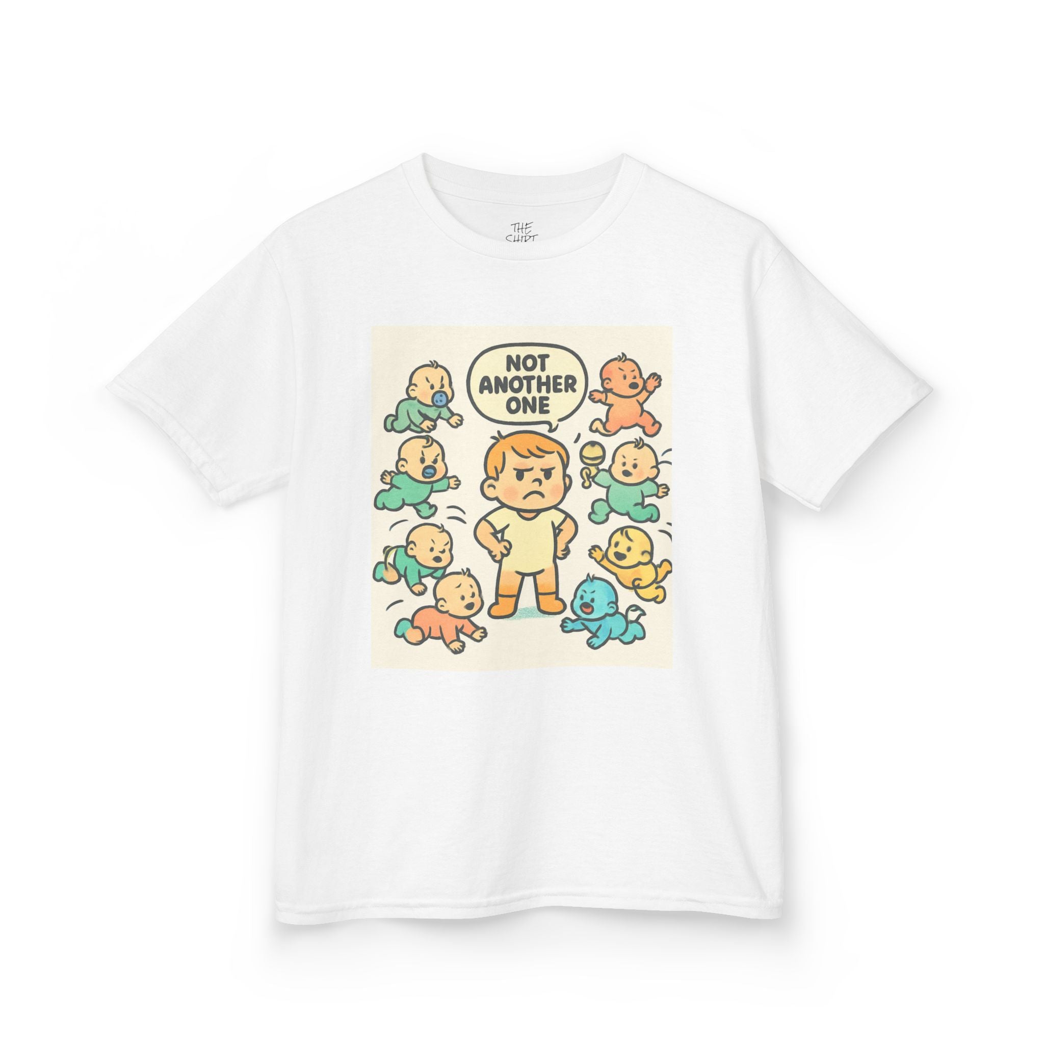 Funny Kids Tee, Kids Heavy Cotton T-Shirt, Gift for New Siblings, Cute Baby Theme Shirt, Playful Family Humor Outfit - THE SHIRT SHACK