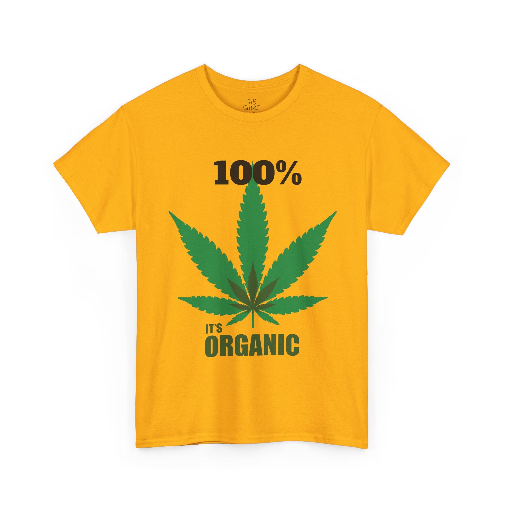 Organic Cannabis Leaf Unisex Heavy Cotton Tee | Eco-Friendly Shirt for Nature Lovers, Gift for 420 Celebrations, Casual Wear, [...] - THE SHIRT SHACK