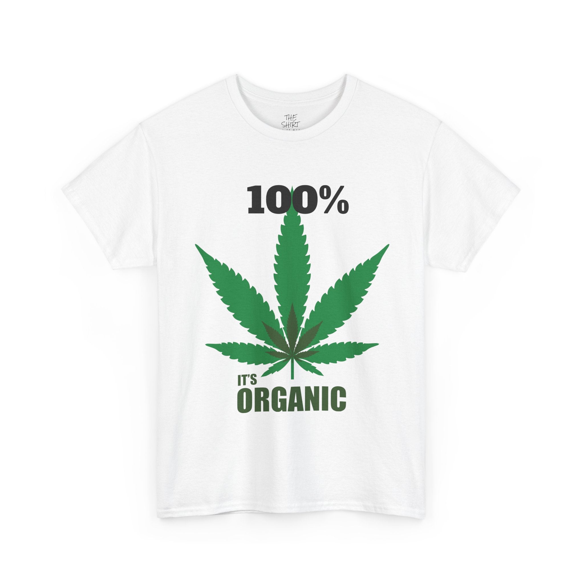 Organic Cannabis Leaf Unisex Heavy Cotton Tee | Eco-Friendly Shirt for Nature Lovers, Gift for 420 Celebrations, Casual Wear, [...] - THE SHIRT SHACK