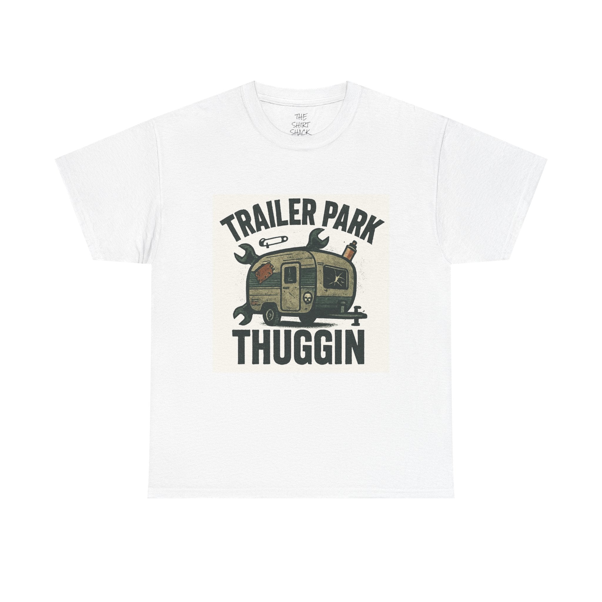 Trailer Park Thuggin' Unisex Heavy Cotton Tee - Casual Wear, Gift for Campers, Funny Shirt, Outdoor Apparel, RV Lifestyle