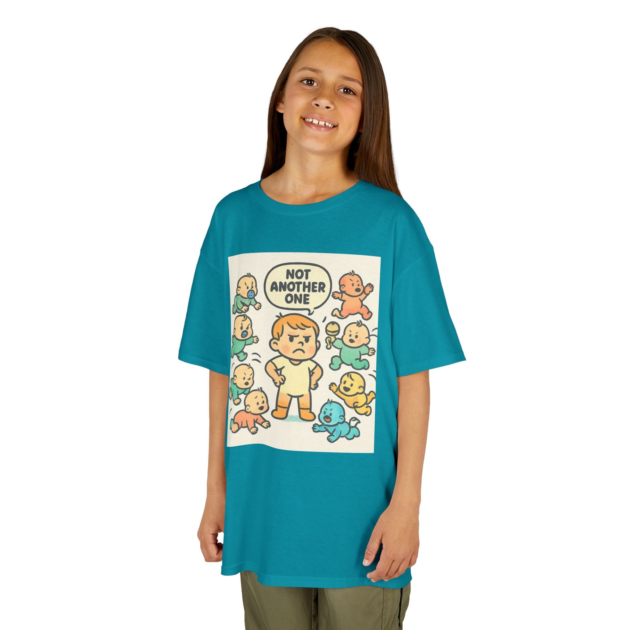 Funny Kids Tee, Kids Heavy Cotton T-Shirt, Gift for New Siblings, Cute Baby Theme Shirt, Playful Family Humor Outfit - THE SHIRT SHACK